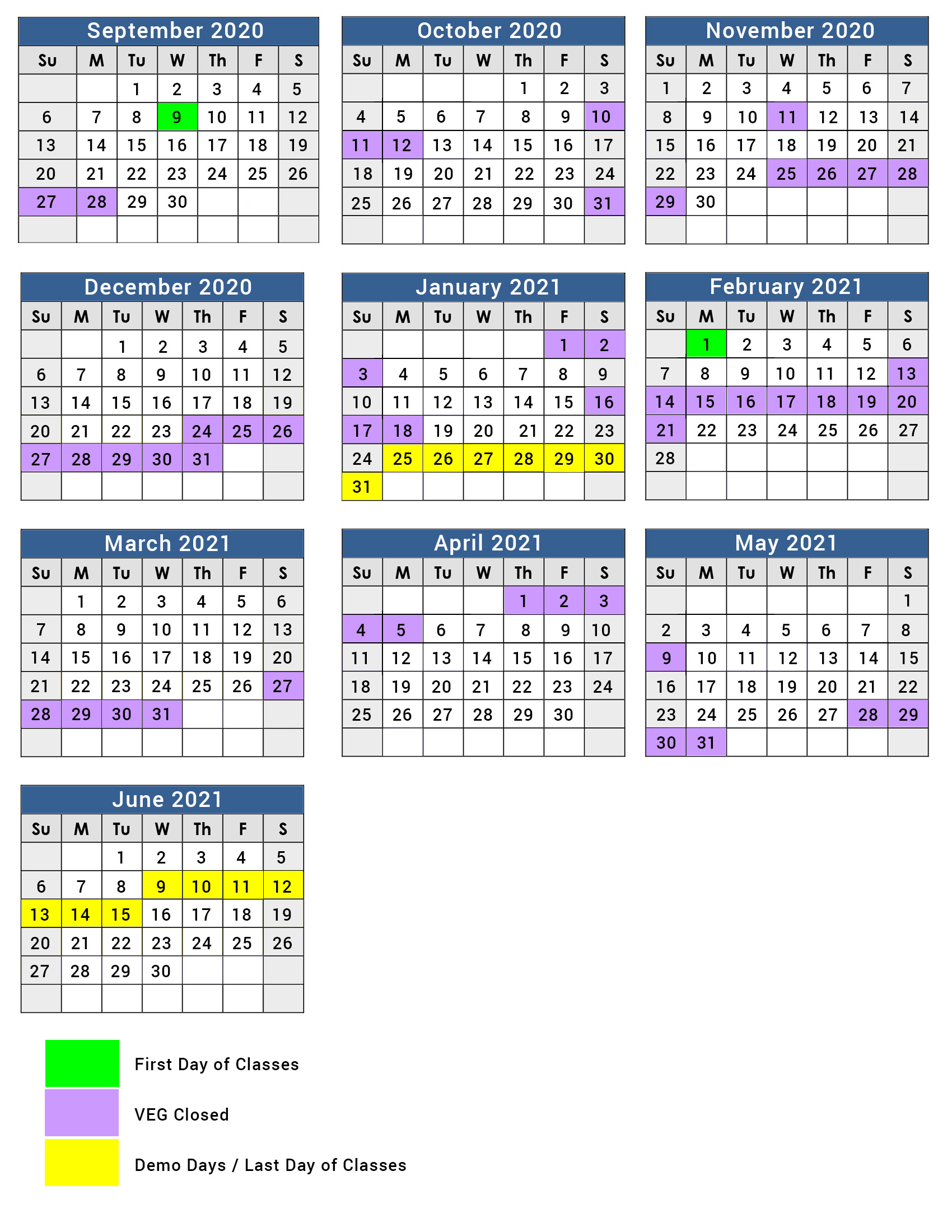 Full Year Program Calendar 2020 2021 Village East Gifted Full Year Program Calendar 2020 2021 Village East Gifted